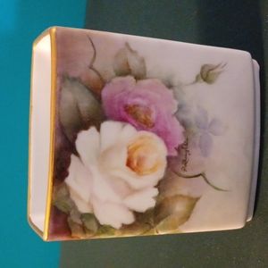 Vintage Gerold Porzellan Bavaria Rose Vase P. Laughlin